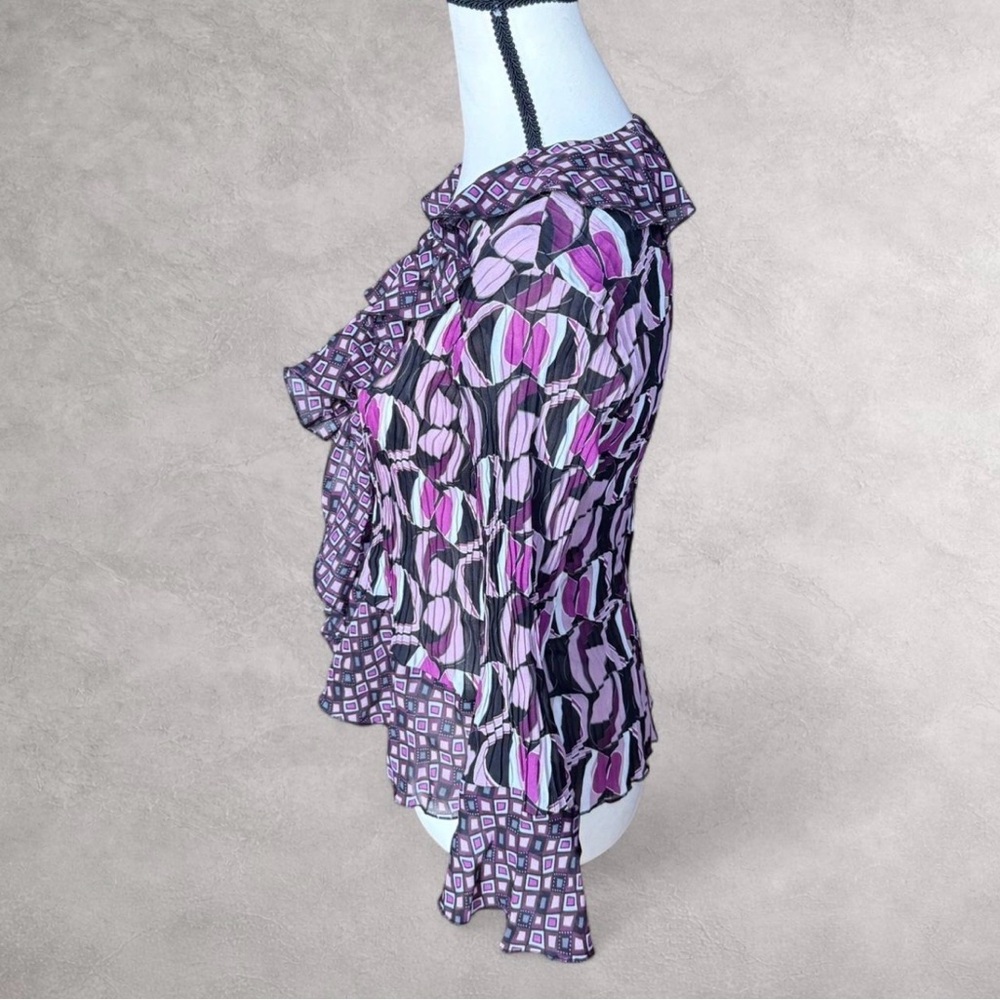 Sunny Leigh Purple Patterned Women's Top - Picture 3 of 8